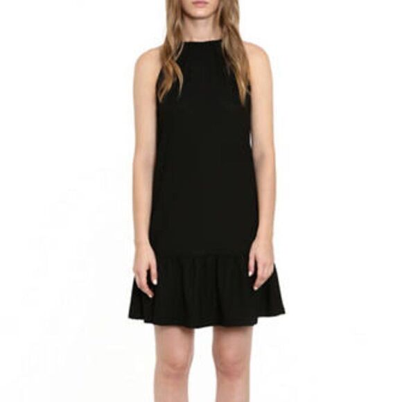 Michael Kors Navy Pucker Chain Halter Dress Small NWT - Picture 1 of 7